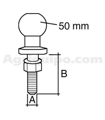 Pasador De Enganche De La Bola Ø 19 MM - L 70 MM Para Tractor