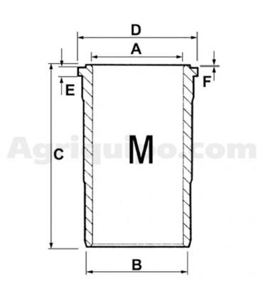 Camisa De Cilindro Terminada Ø 98.42 X 110.75 MM - L 201.10 MM Para Tractor Case