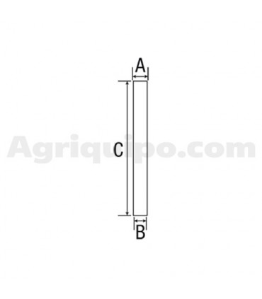 Tubo De Escape Para Tractor John Deere Ø 49 mm - L 495 mm