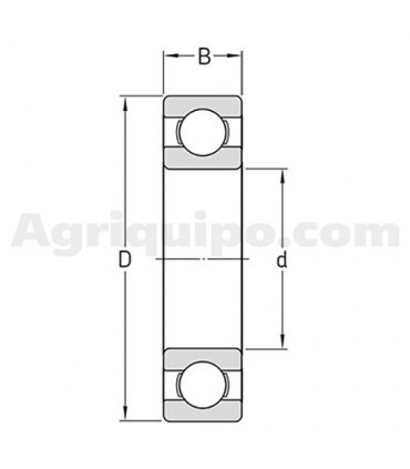 Rodamiento Rígido De Bolas Para Tractor - 1 Hilera