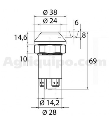 Botón Pulsador Interruptor Del Faro Para Tractor Fendt
