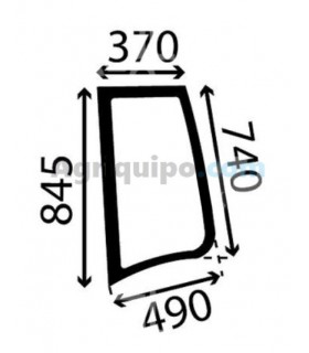 Cristal Ventana Lateral Izquierdo Para Tractor Fendt