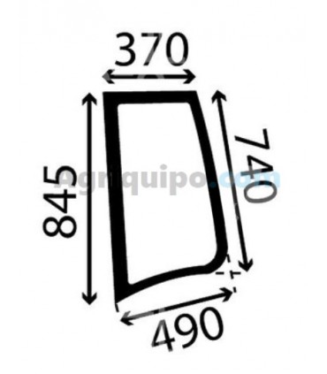 Cristal Ventana Lateral Izquierdo Para Tractor Fendt
