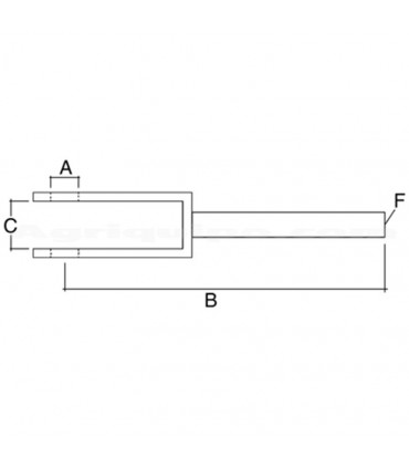 Horquilla De Nivelación L 390 - Ø 26 - 26 X 96.5 MM Para Tractor Ford, Fiat, Case-Ih, New Holland