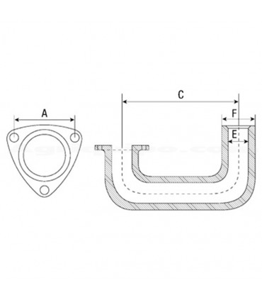 Codo Tubo De Escape Ø 45 MM Para Tractor Ford, New Holland, Fiat, Case-Ih