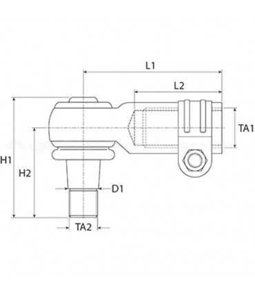 Rótula Derecha M24 X 1.5 Derecho Para Tractor John Deere, Steyr