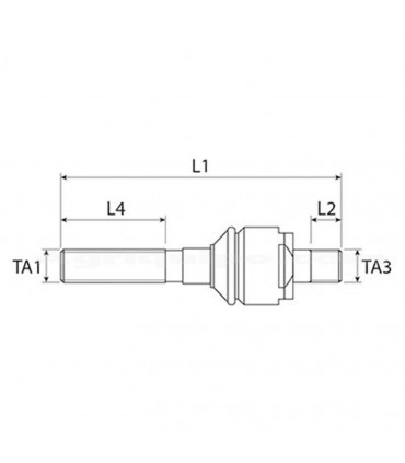 Rótula Axial M24 x 1.5 Derecha - M22 x 1.5 Derecha Para Tractor