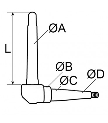 Mangueta De Dirección Izquierda - L 365 MM Para Tractor Massey Ferguson