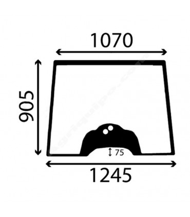 Cristal Parabrisas Delantero Para Tractor Massey Ferguson Series 4200 y 4300
