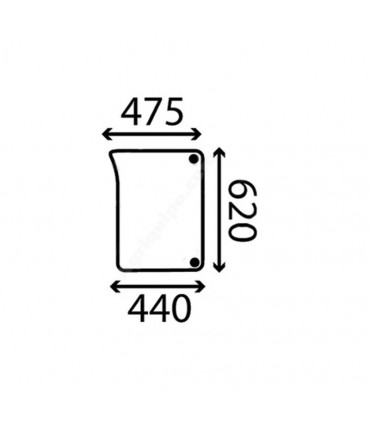 Cristal Delantero Inferior Izquierdo John Deere Series 6000, 6010, 6020, 6030, 6M y 7030