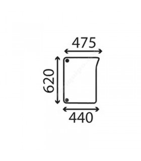 Cristal Delantero Inferior Derecho Para Tractor John Deere Series 6000, 6010, 6020, 6030, 6M y 7030