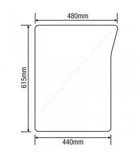 Cristal Delantero Inferior Derecho Para Tractor John Deere Series 6000 y 6010