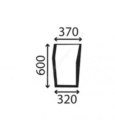 Cristal Delantero Derecho Massey Ferguson Series 5400, 5600, 6100, 6200, 6400, 7400, 7600, 8100, 8200 y 8400