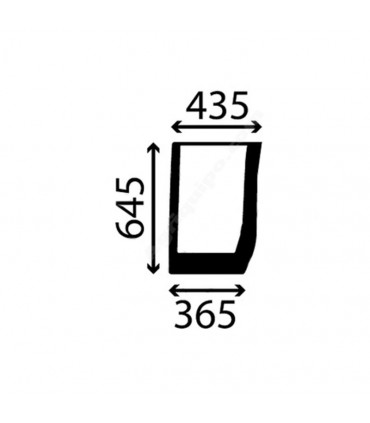 Cristal Inferior Parabrisas Delantero para Case IH y New Holland