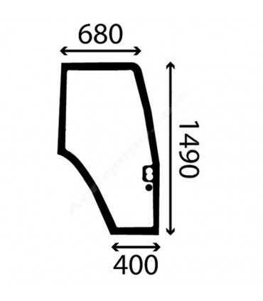 Cristal Puerta Derecha Para Tractor New Holland, Fiat y Ford