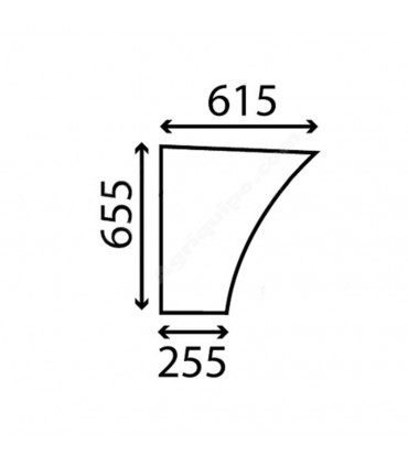 Cristal de Puerta Inferior, Izquierdo y Derecho Massey Ferguson Serie 300