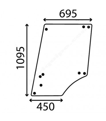 Cristal de puerta Superior Izquierda y Derecha Para Tractor John Deere S/40-50