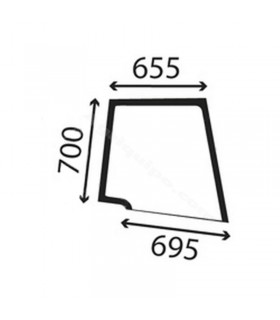 Cristal Superior Puerta Derecha Case IH, New Holland