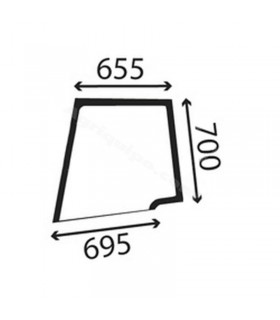 Cristal Superior de la Puerta Izquierda Case IH