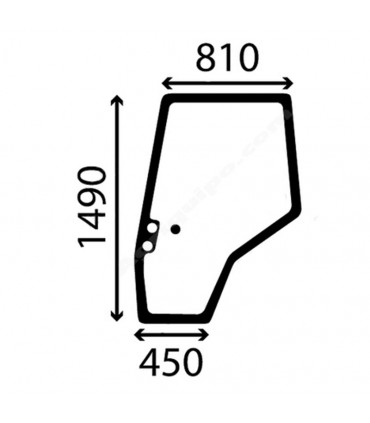 Cristal Puerta Izquierda Para Tractor Massey Ferguson Series 6100, 6200, 6400, 7400, 8100 y 8200