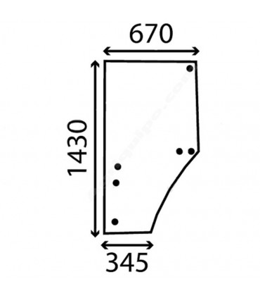 Cristal puerta Izquierda Para Tractor John Deere S/6000-6010-6020