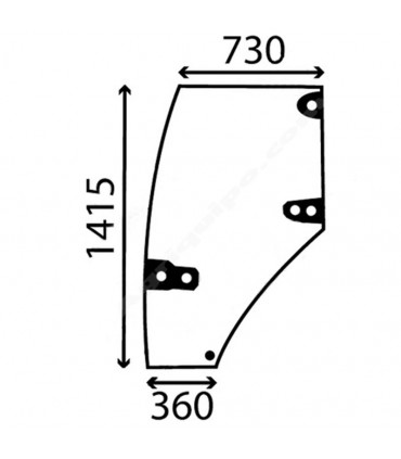 Cristal Puerta Izquierda Case IH Series CX y Maxxum MX, Tractores Mc Cormick Series CX, MC, MTX y ZTX