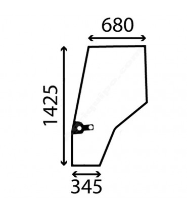 Cristal Puerta Izquierda Massey Ferguson 4435, 4445 y 4455