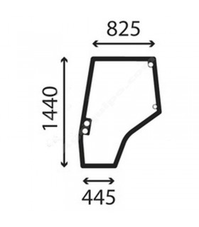 Cristal Puerta Izquierda Convexo Massey Ferguson 5410, 5420, 5425, 5430, 5435, 5440, 5445, 5450 y 5455