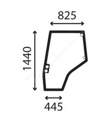 Cristal Puerta Izquierda Convexo Massey Ferguson 5410, 5420, 5425, 5430, 5435, 5440, 5445, 5450 y 5455