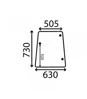 Cristal Lateral Izquierdo Para Tractor John Deere S/40-50