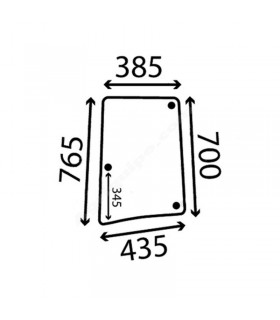 Cristal Lateral Izquierdo Fijo/Abatible Para Tractor John Deere Series 6000 y 6010