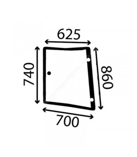 Cristal Angular Izquierdo Para Tractor Massey Ferguson