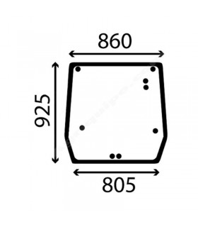 Cristal Luna Parabrisas Trasero Case IH y New Holland TD5000 y TDD