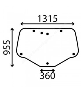 Cristal Trasero Case IH, New Holland y Steyr