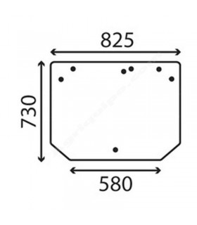 Cristal Trasero Para Tractor John Deere 5215, 5315, 5415 y 5515