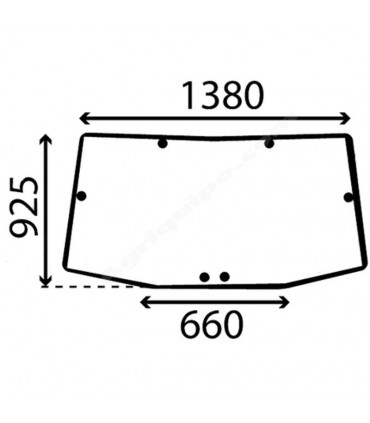 Cristal Trasero Para Tractor John Deere Series 7020, 7030, 8000, 8010, 8020, 8030 y 8R