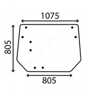 Cristal trasero superior John Deere S/40-50