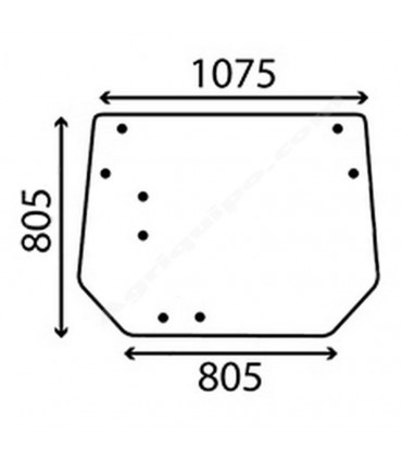 Cristal trasero superior John Deere S/40-50