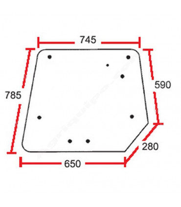 Cristal Trasero Massey Ferguson Series 4200 y 4300