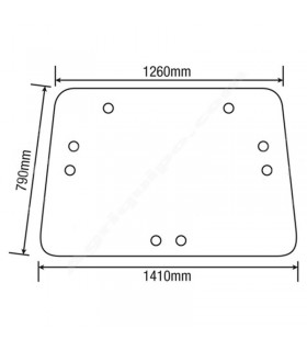 Cristal Trasero Para Tractor John Deere