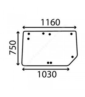 Cristal Trasero Superior Renault Ceres 65, 70, 70X, 75, 75X, 85, 85X, 95 y 95X