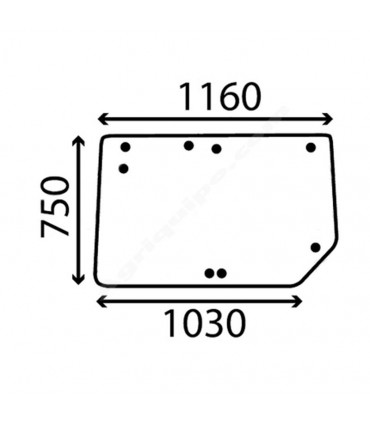 Cristal Trasero Superior Renault Ceres 65, 70, 70X, 75, 75X, 85, 85X, 95 y 95X