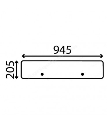 Cristal Trasero Inferior Para Tractor John Deere S/40-50 para Cabinas MC1