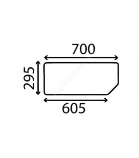 Cristal Parabrisas Trasero Inferior  New Holland
