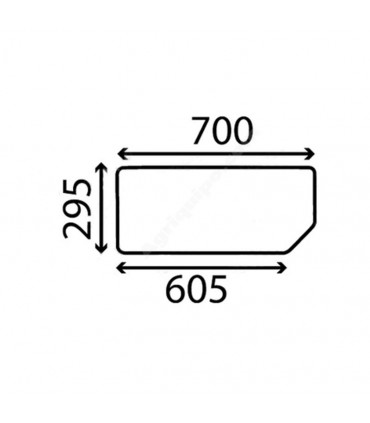 Cristal Parabrisas Trasero Inferior  New Holland