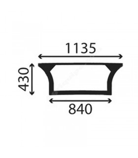 Cristal Trasero Inferior Abombado Tintado Para Tractor Deutz ,Same , Lamborghini