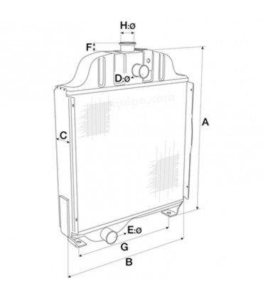 Radiador Para Tractor Fiat