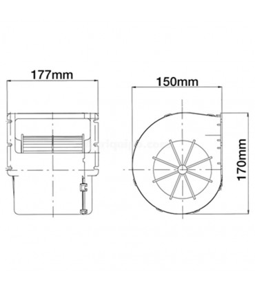 Motor Del Ventilador 12v Para Tractor, John Deere