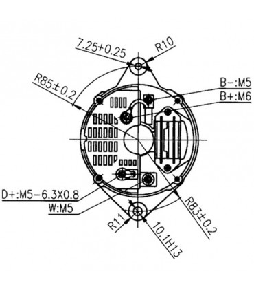 Alternador 14V - 65A Para Tractor Massey Ferguson, Claas / Renault