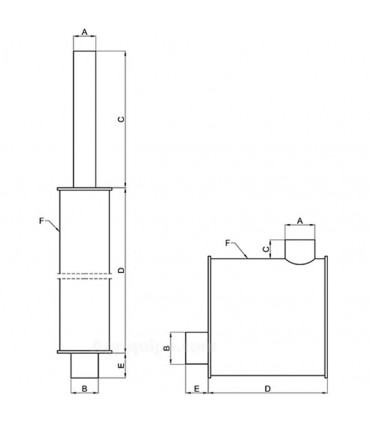 Silencioso Escape Ø 48 - L 1426 Mm Para Tractor Fiat, Ford